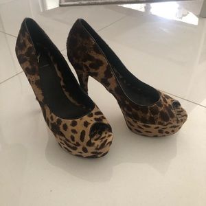 Brian Atwood leopard platform heels in size 8